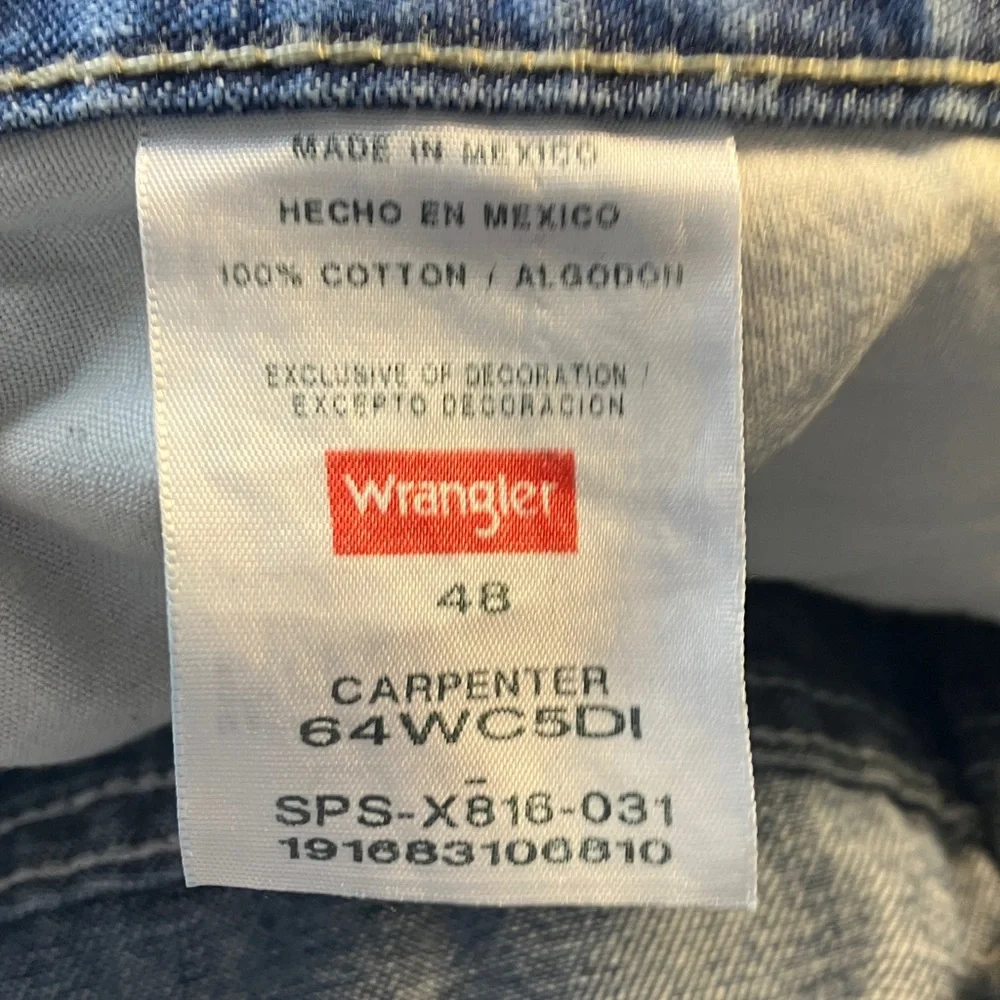 Wrangler Blue Denim Men's Carpenter Jeans Shorts Size 48 Product Code: 64WC5DI